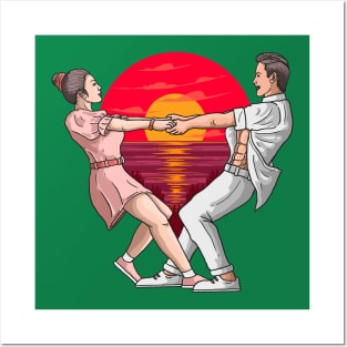 Romantic Couple Love Dance Posters and Art